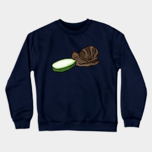 Snail Eating Cucumber Meme Crewneck Sweatshirt